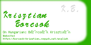 krisztian borcsok business card